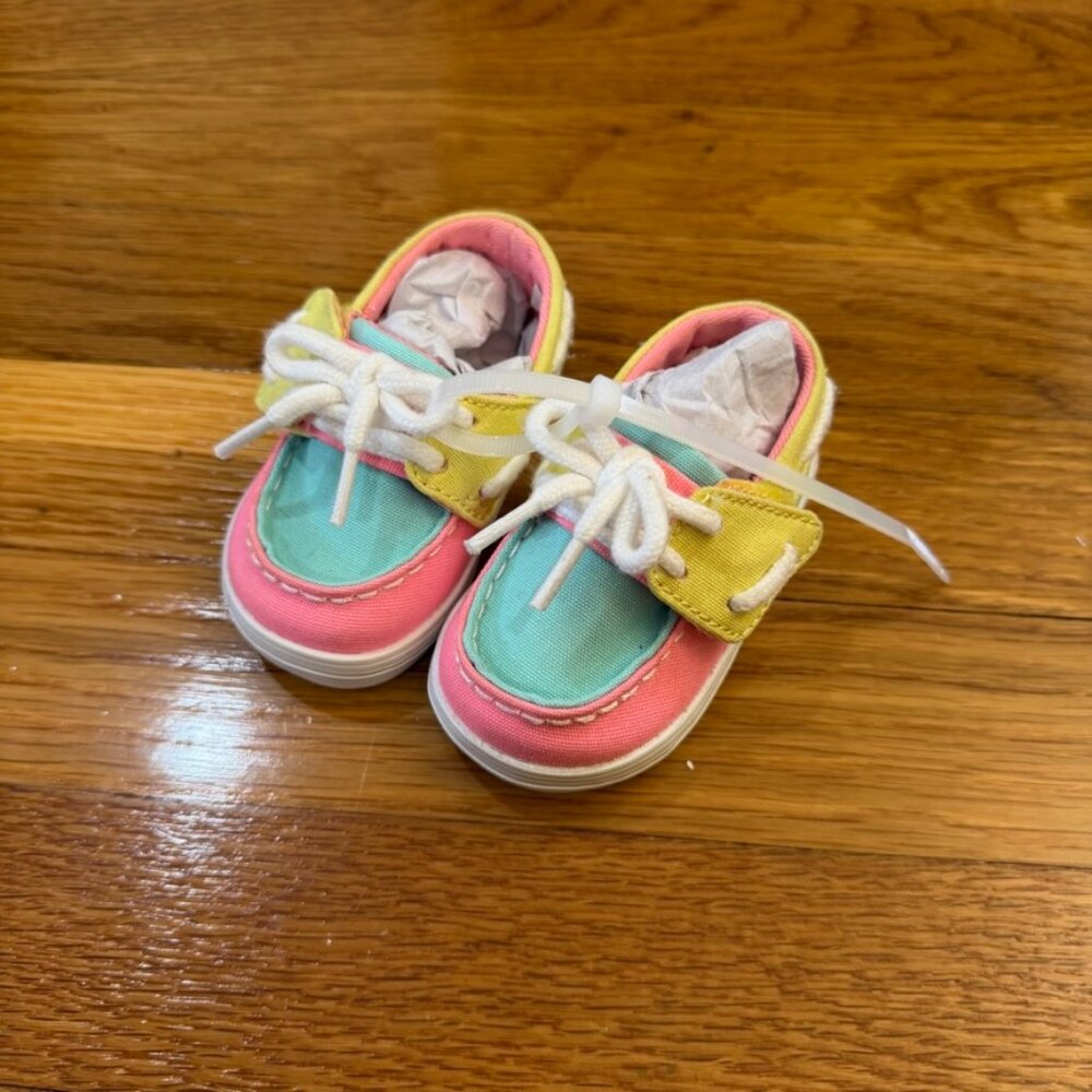Sperry Intrepid Crib Jr. Boat Shoes Color Block- Baby Size 1M - Picture 2 of 7